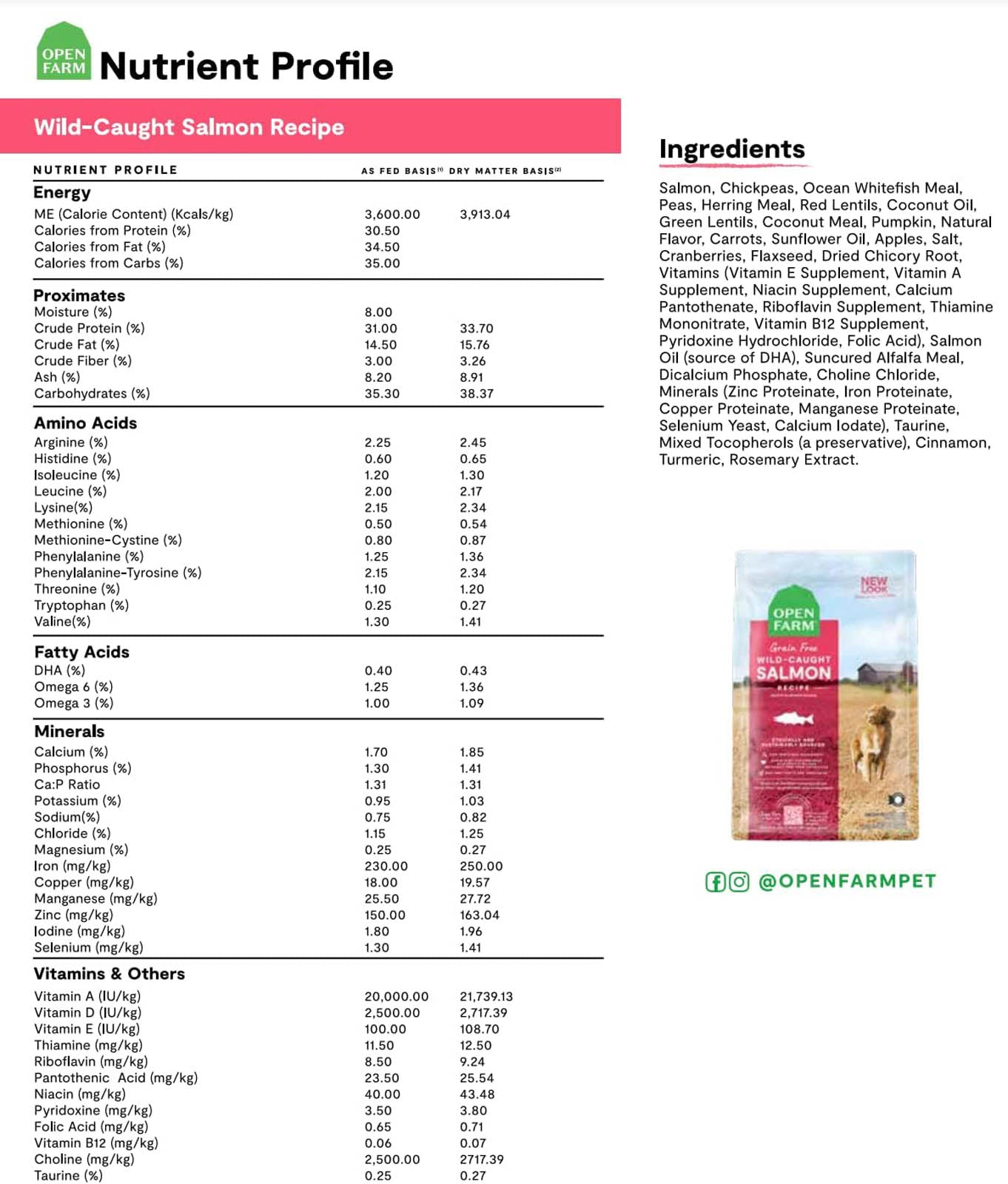 Open Farm Dog Grain-free Wild Salmon