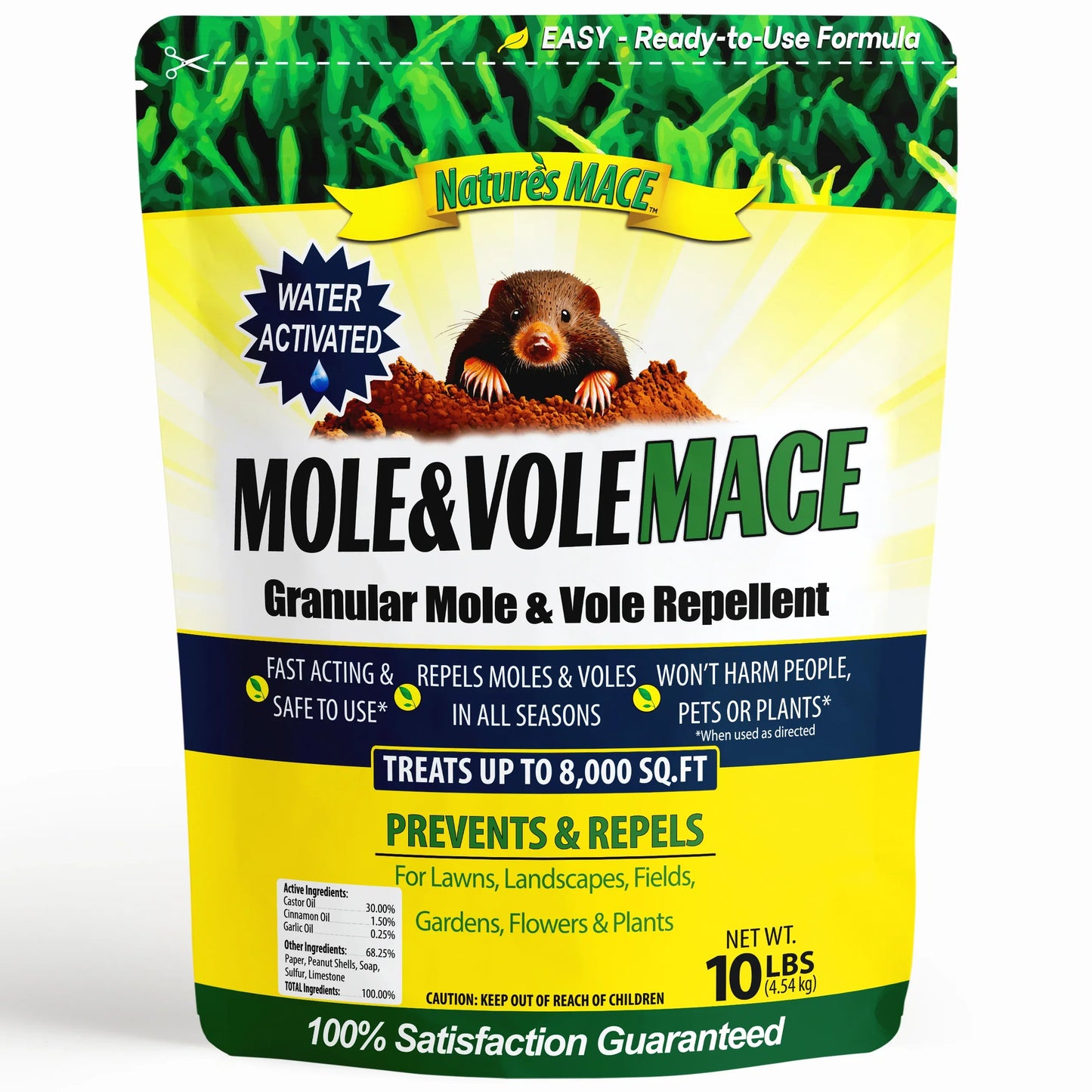 Nature's Mace MOLE & VOLE Granular Bag 10lbs