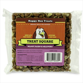 Happy Hen Treat Square Mealworm and Peanuts