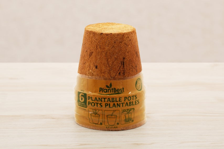 PlantBest® Biodegradable Coconut Coir Pots 4.5" 6pk