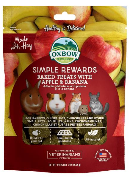 Oxbow Simple Rewards Apple Banana Treat 3oz