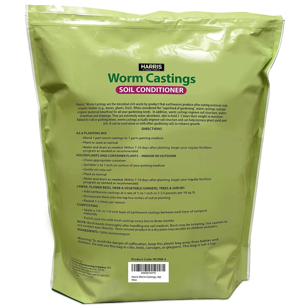 Harris Worm Castings Soil Conditioner (4qt)