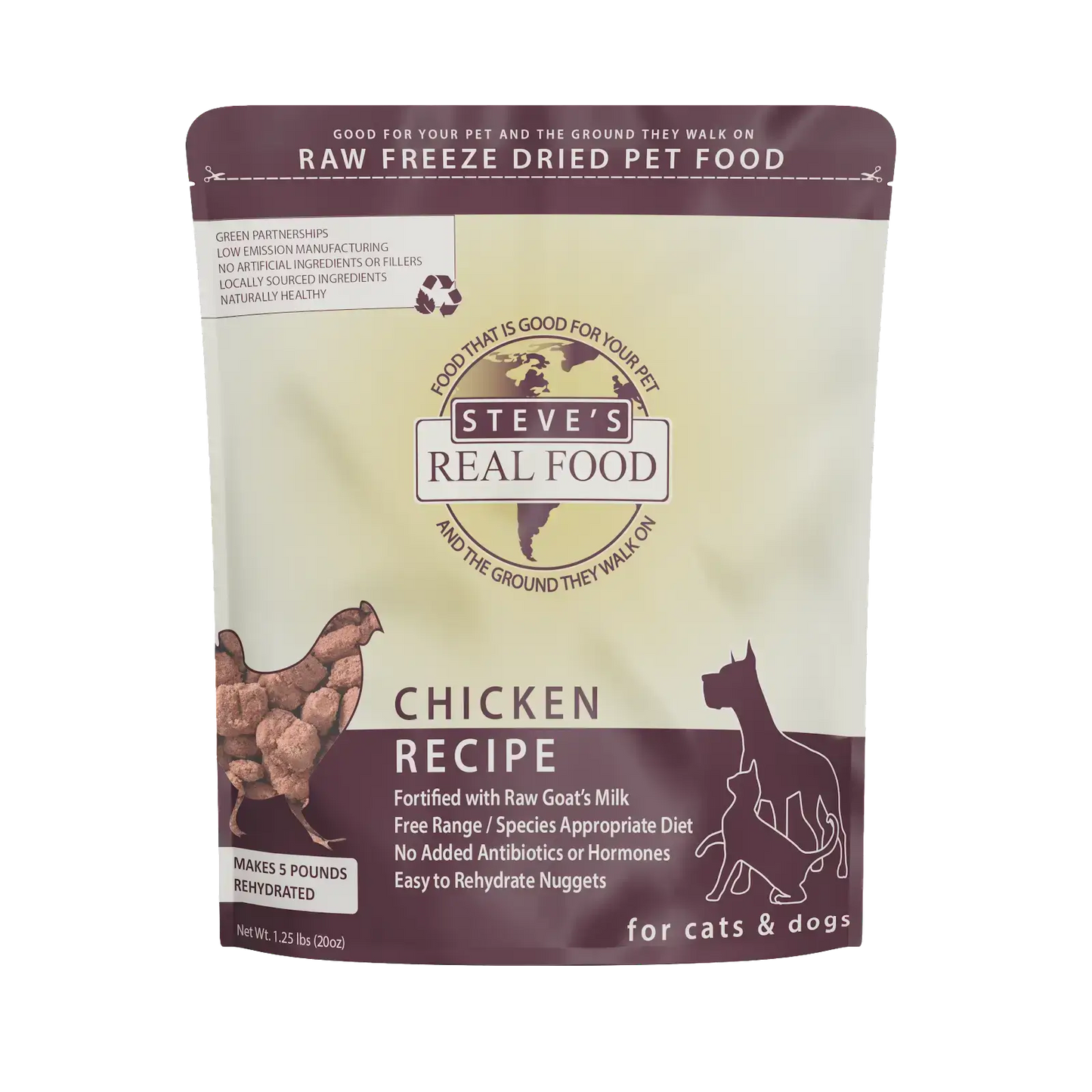 Steve's Real Food Freeze Dried Raw Nuggets Chicken