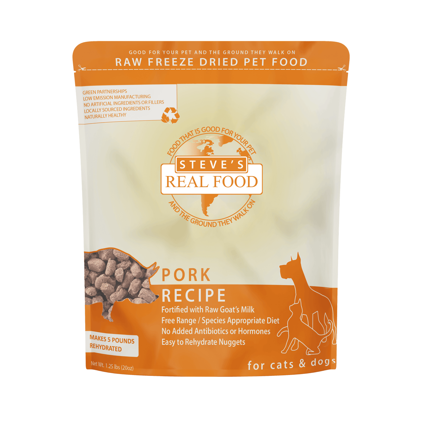 Steve's Real Food Freeze Dried Raw Nuggets Pork