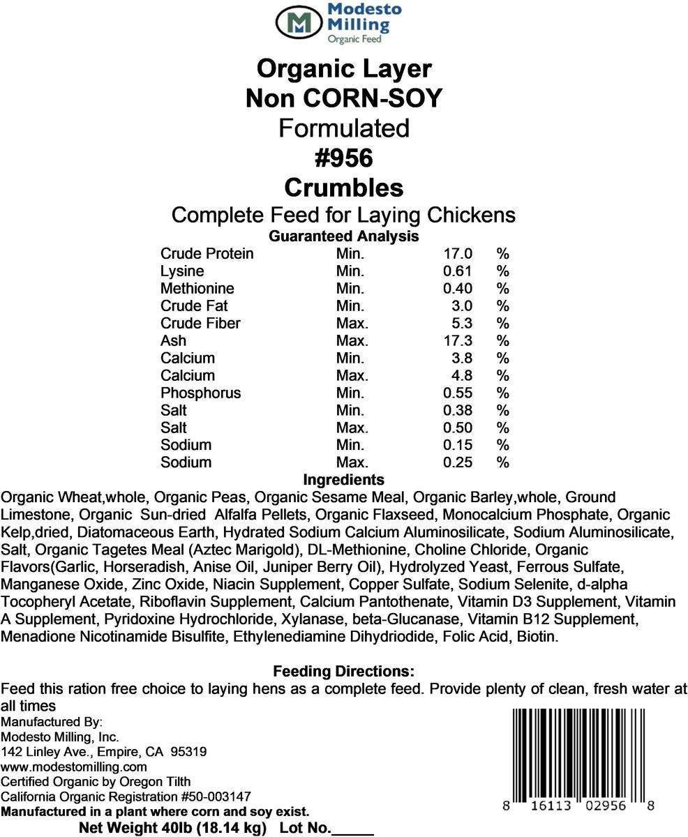 Modesto Milling Whole Grain Layer Non-Corn, Non-Soy - 962, 966, 5067