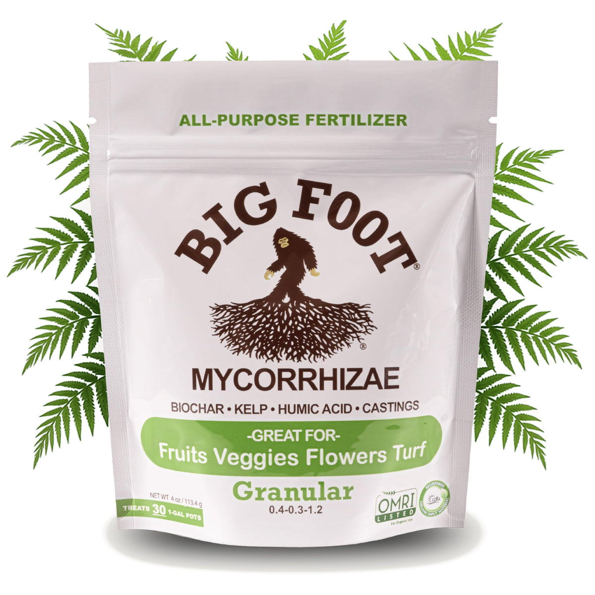 Big Foot Transplant Root Inoculum Mycorrhizae Granular  (4oz)