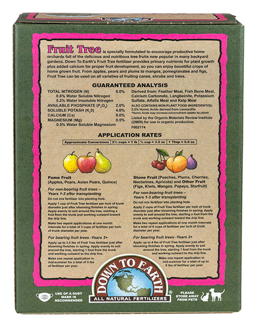 Down to Earth™ Fruit Tree 6-2-4  OMRI Listed®  (5lb)