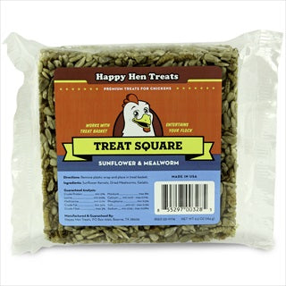 Happy Hen Treat Square Sunflower Mealworm