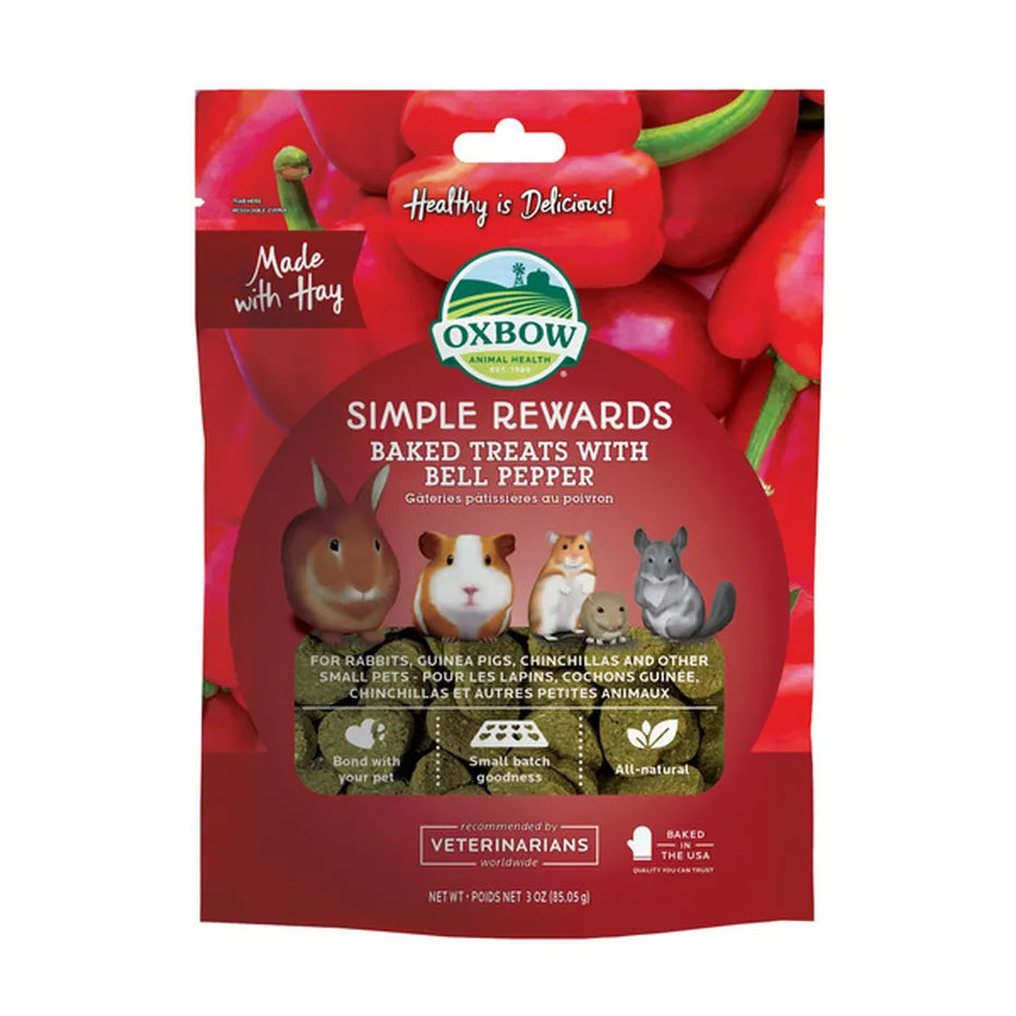 Oxbow Simple Rewards Treats with Bell Pepper 3oz