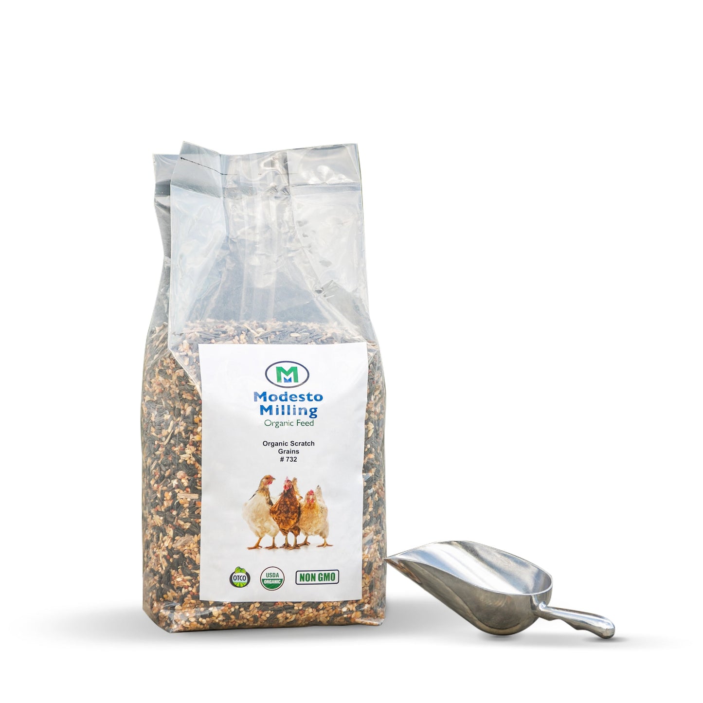 Modesto Milling Scratch Cracked Corn, Whole Wheat &amp; Sunflower Seed - Free Shipping